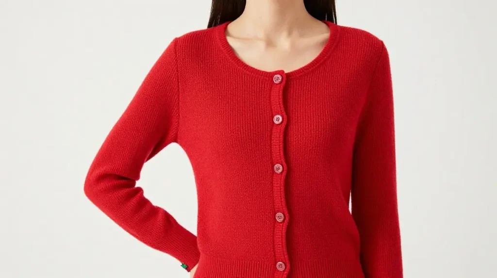 Fitted Strawberry Cardigan for a Sleek Style