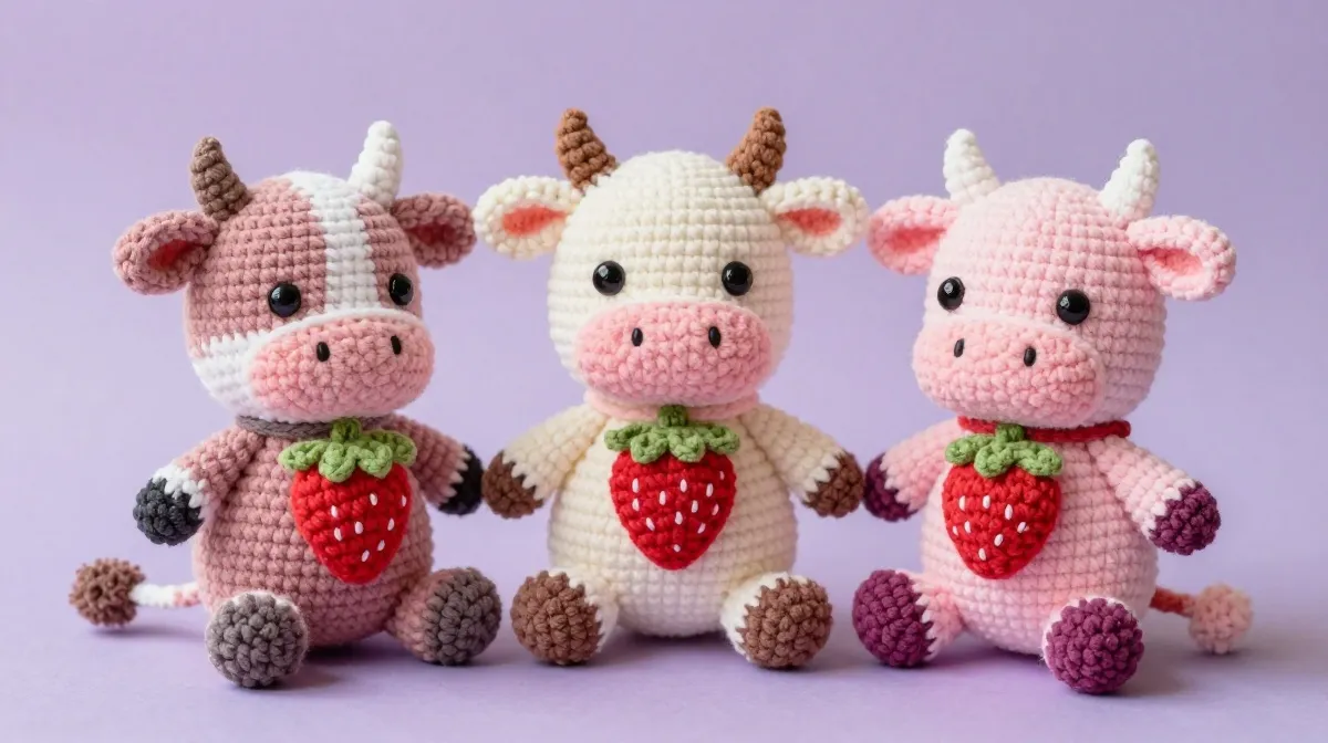 Crochet Cow Pattern PDF With Step-by-Step Photos