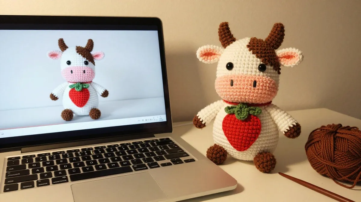 Crochet Cow Plushie Pattern With Video Tutorial Option