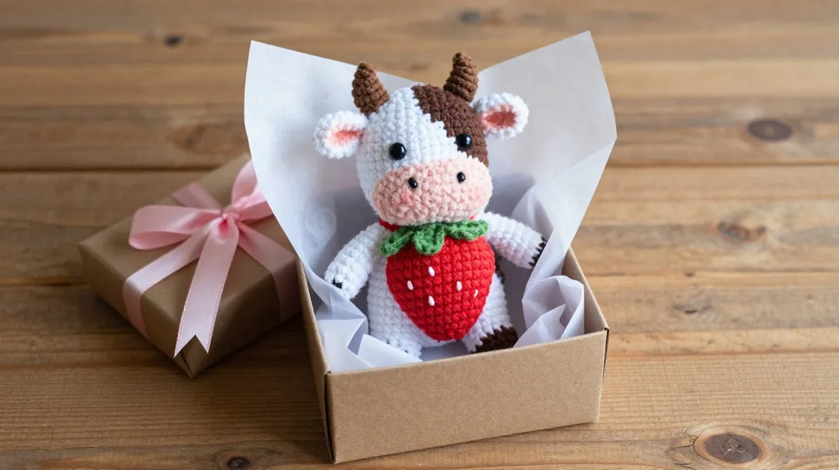 Handmade Cow Plushie Pattern as a Gift Idea