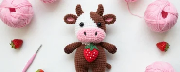 chocolate strawberry cow plushie crochet pattern